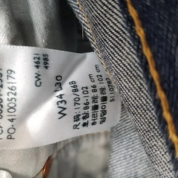 Levis 501 Mens Jeans Blue Straight Button 34X27 FINAL PRICE!!! - Picture 10 of 10